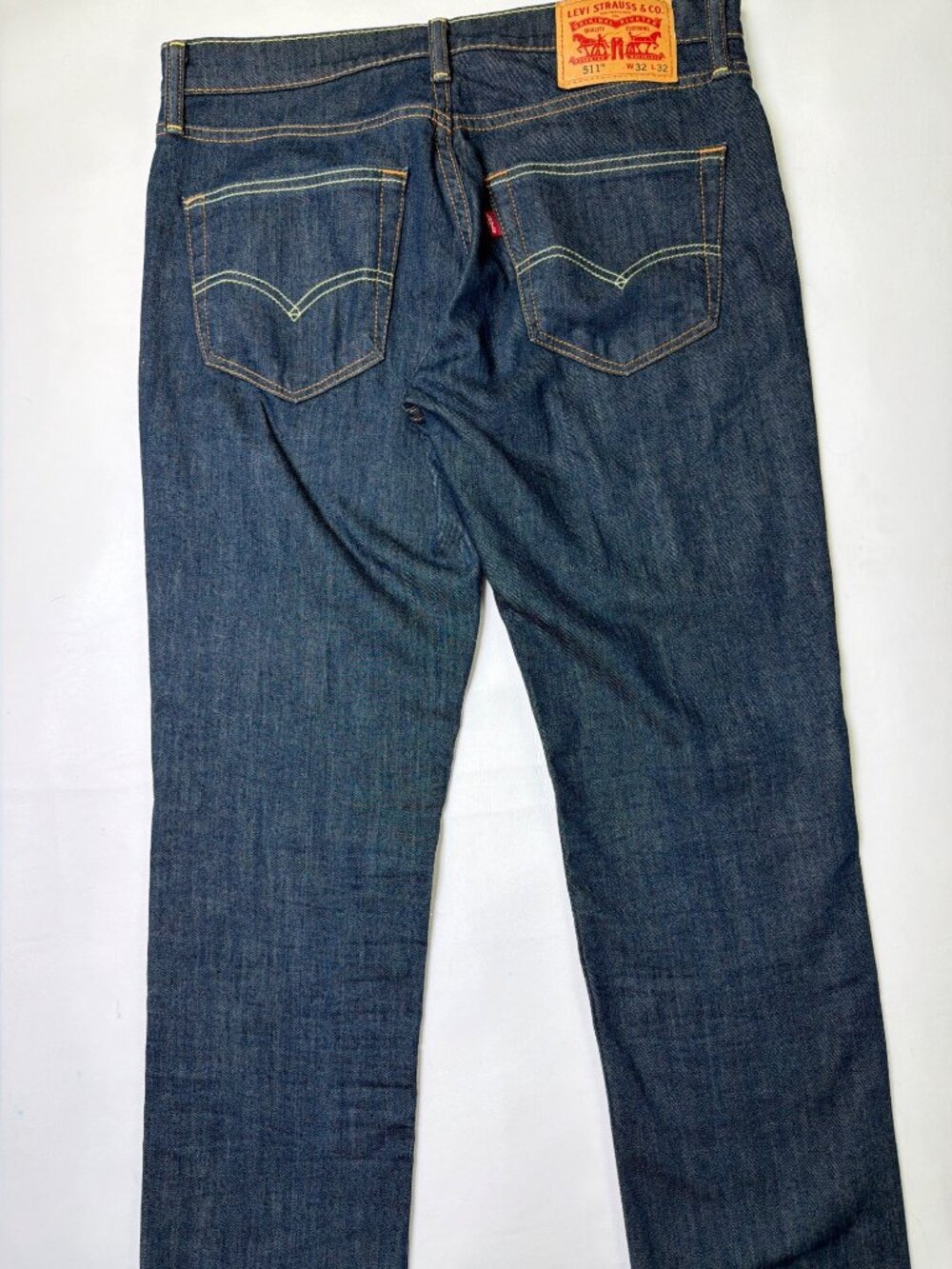 Levi's 511 Slim Fit Men's Jeans W32 L32 Dark Wash Stretch Denim 04511-0408 - Picture 3 of 11